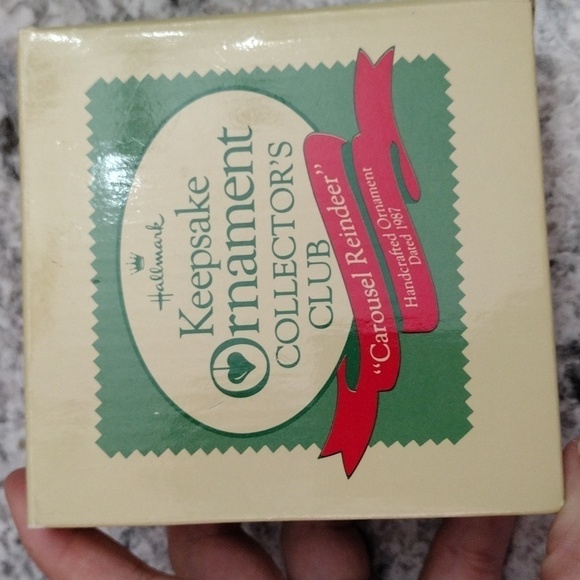 1987 Hallmark Keepsake Ornament Collectors Club "Carousel Reindeer" Christmas - Picture 1 of 12